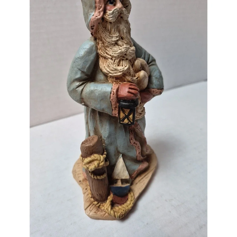 Vintage 1992 Wood World Nautical Santa Figurine‎ Made in USA Coastal Father Boat